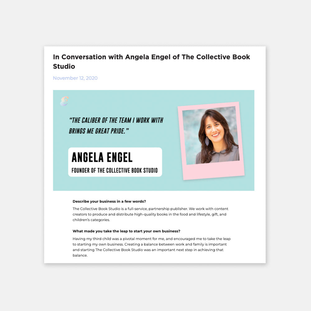In Conversation With Angela Engel